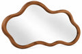 Miroir horizontal à cadre marron festonné